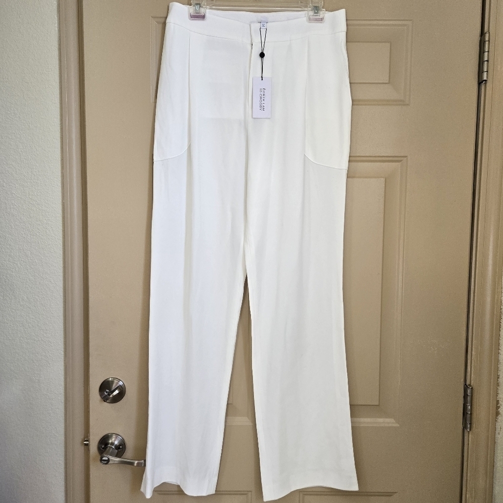 NWT Derek Lam 10 Crosby White Trousers 6